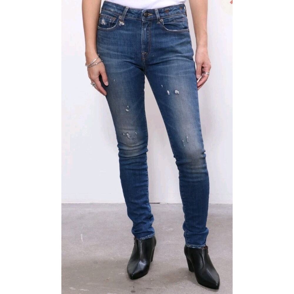 R13 Alison Skinny Jeans In Jimi Indigo Blue R13W0005-737A Size 25 (V4